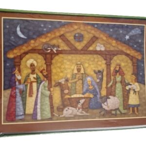 Colorful Nativity Scene Art Print Christmas Cards